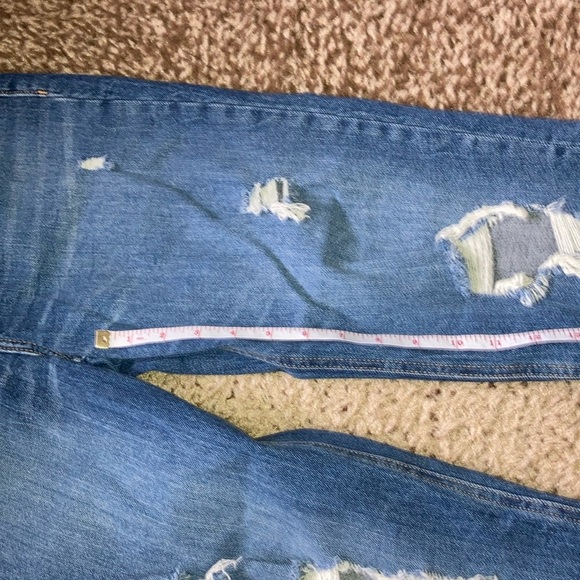Old Navy Blue Straight Leg Denim with Distressed Details - Picture 12 of 13